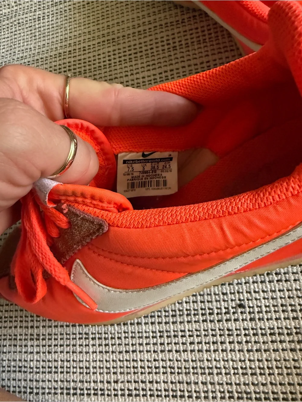 Nike Cortez Women’s Red/Orange and White Low-Top Sneakers